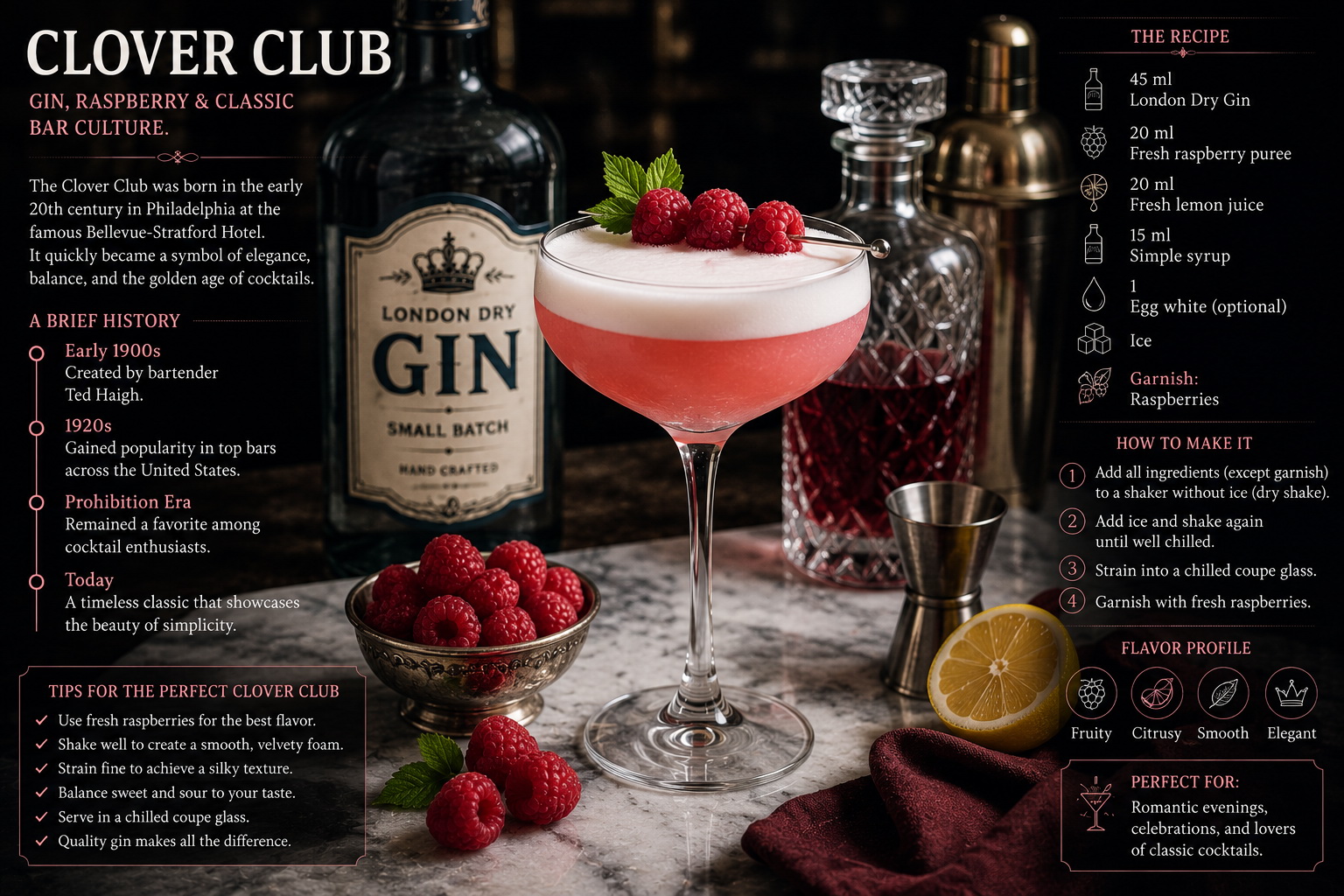 Clover Club: джин, малина та класика барної культури