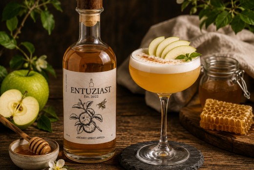 Honey Apple Sour — авторський коктейль із Honey Spirit Apple ENTUZIAST