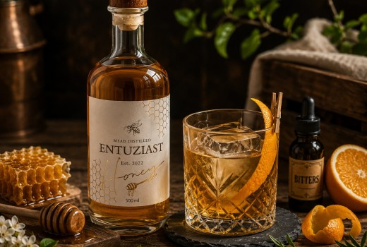Honey Old Fashioned — авторський коктейль із витриманим Honey Spirit ENTUZIAST