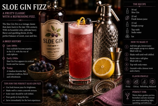 Sloe Gin Fizz: класичний коктейль із терновим джином