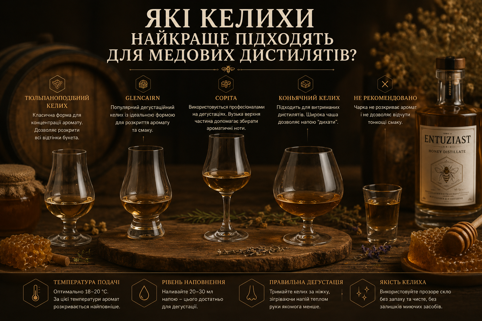 Який келих обрати для медового дистиляту: поради та рекомендації